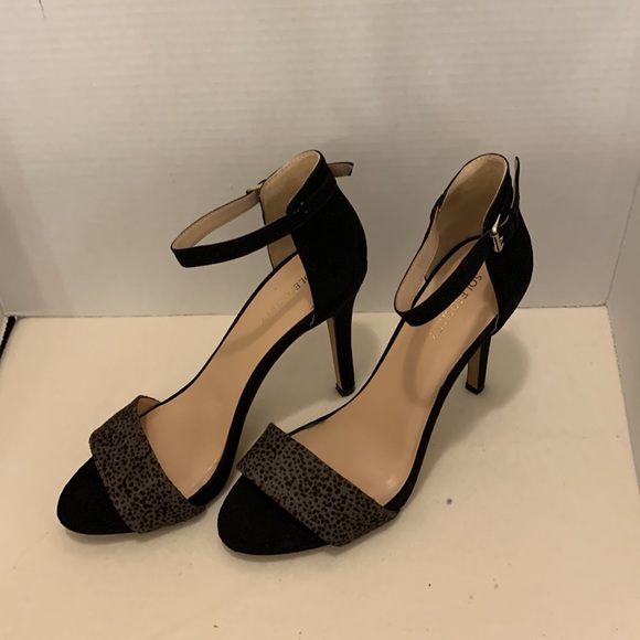 SOLE SOCIETY HEEL 4• 5” SO SHEILA GRAY:BLACK SUEDE/CALF SZ 8•5 M - Picture 3 of 8